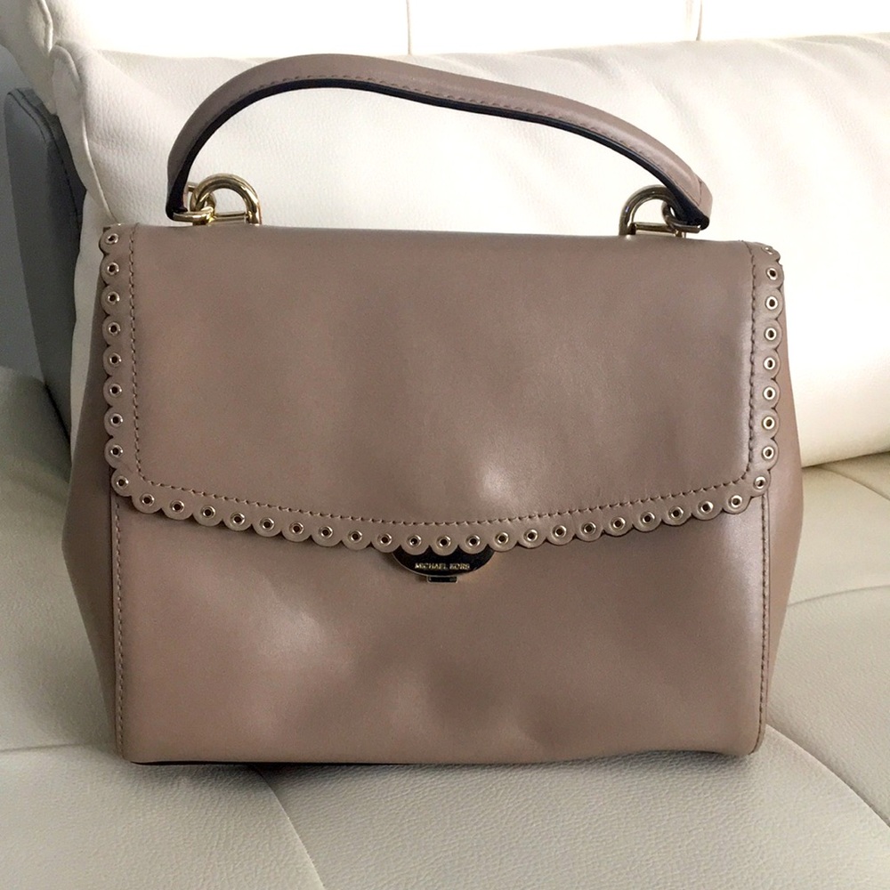 Michael Kors Ava Satchel leather Truffle color PreOwned